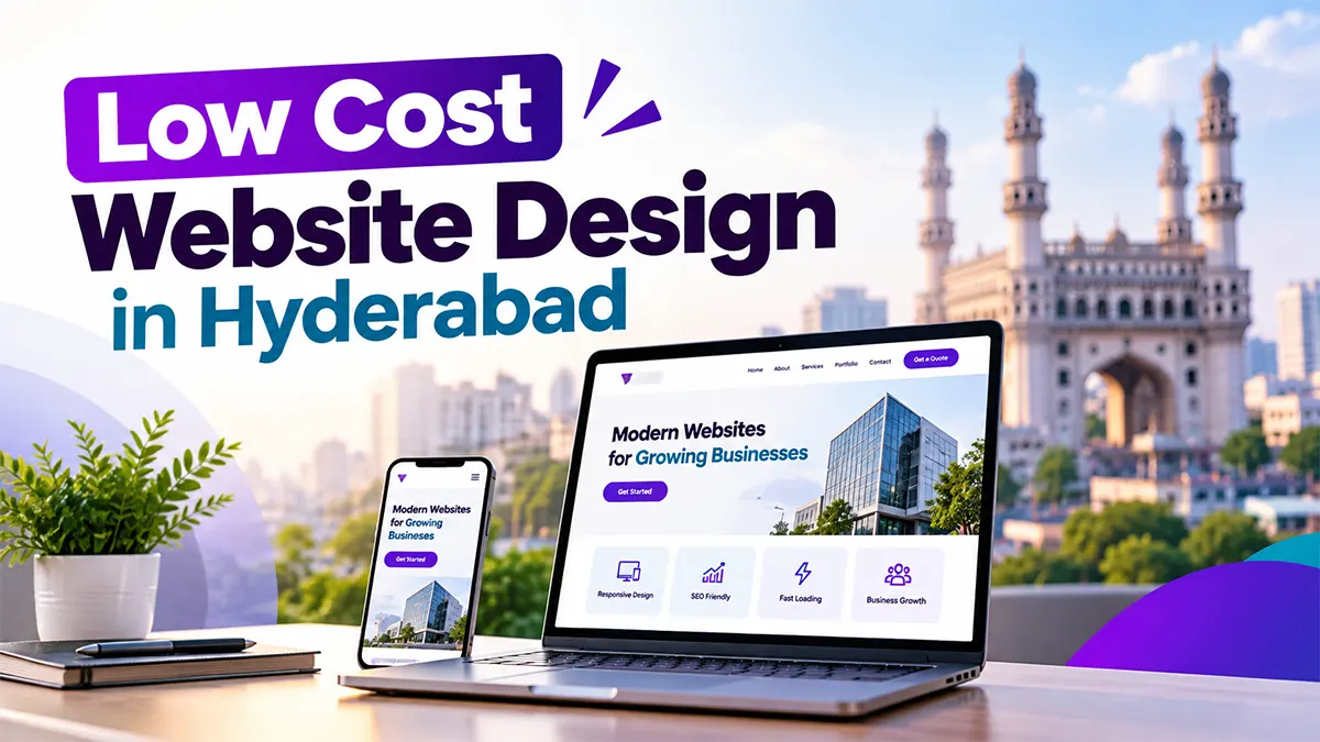 Responsive low cost website design in Hyderabad for a business website on desktop and mobile
